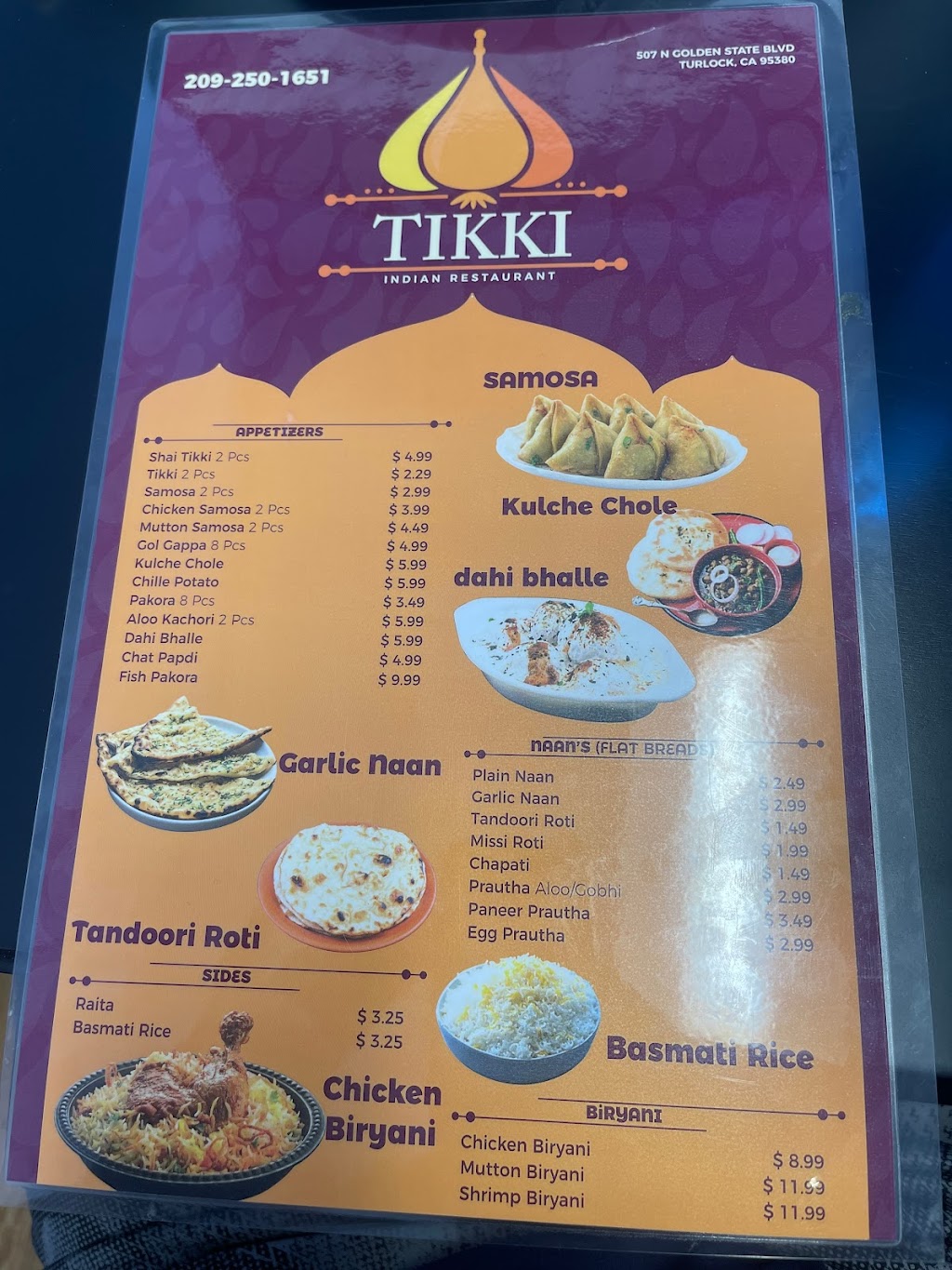Tikki Indian Restaurant | 507 N Golden State Blvd, Turlock, CA 95380, USA | Phone: (209) 250-1651
