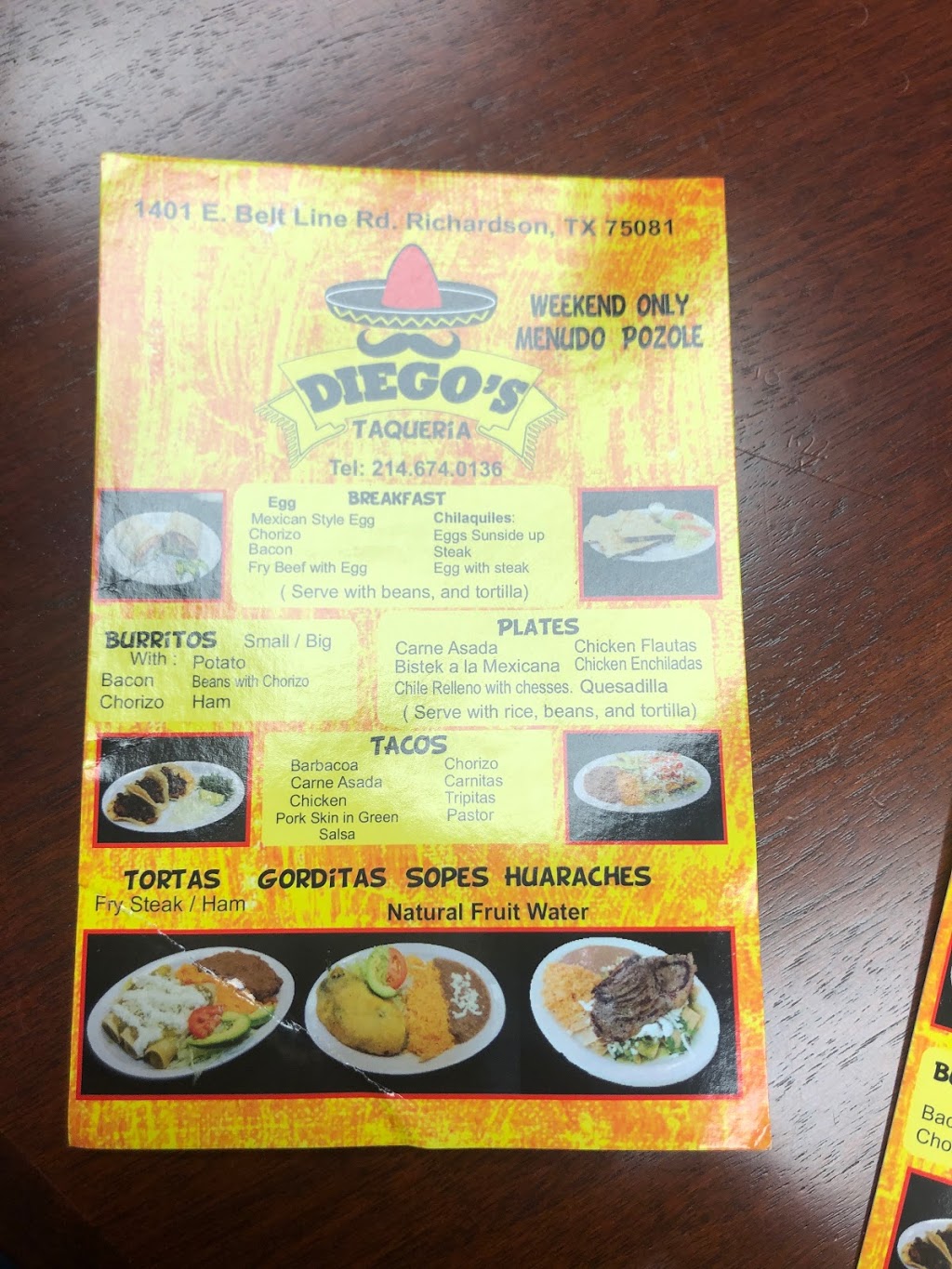 Diego’s Taqueria | 1401 E Belt Line Rd, Richardson, TX 75081 | Phone: (214) 674-0136