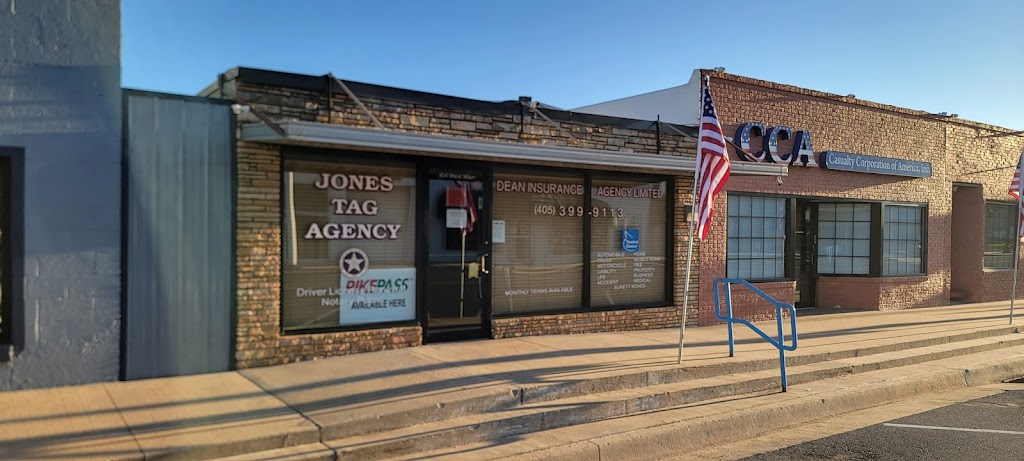 Jones Tag Agency | 104 W Main St, Jones, OK 73049, USA | Phone: (405) 399-9113