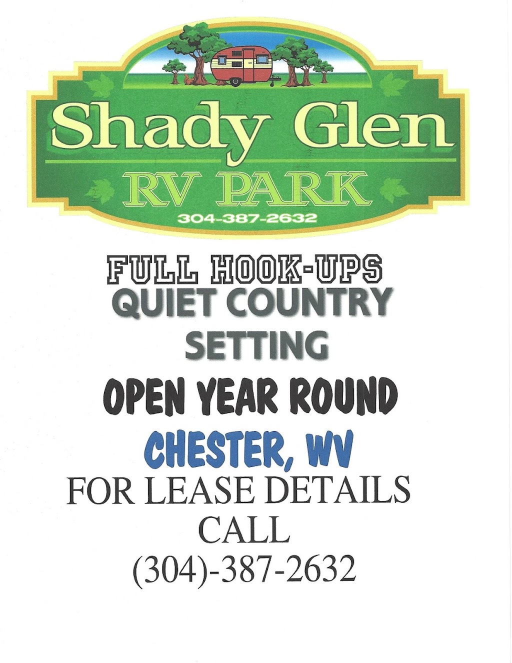 Shady Glen RV Park | 83 Roan Ct, Chester, WV 26034, USA | Phone: (304) 387-2632