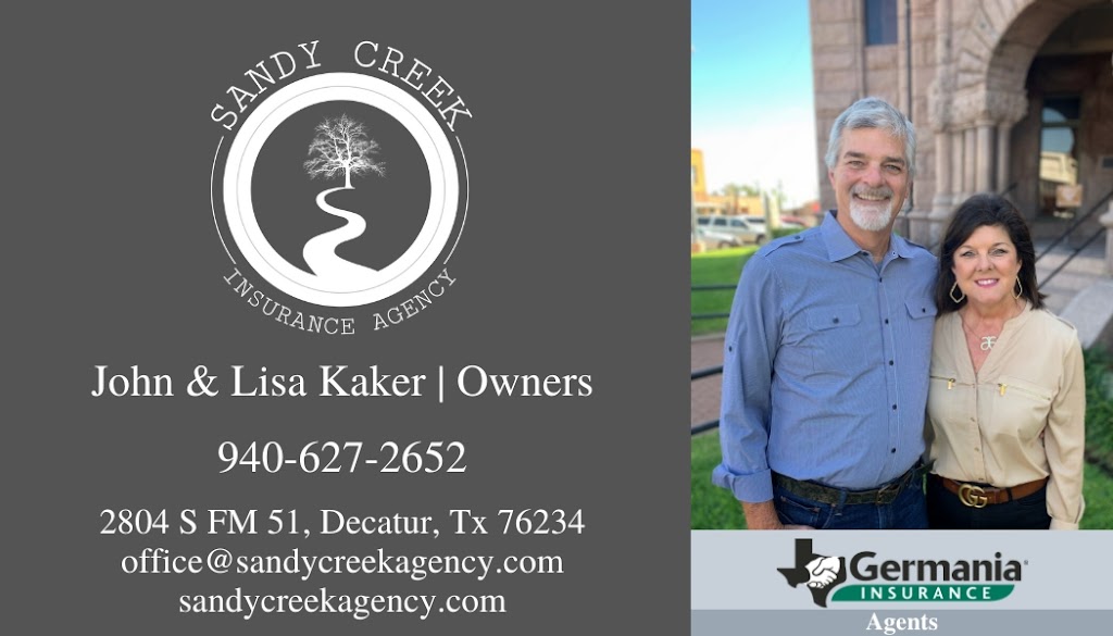 Sandy Creek Insurance Agency | 2804 FM 51, Decatur, TX 76234, USA | Phone: (940) 627-2652