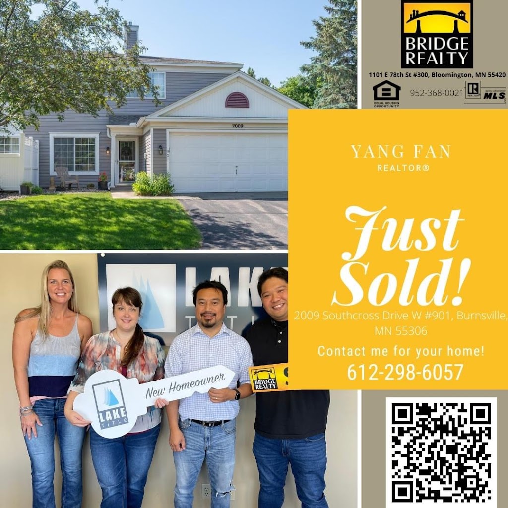 Yang Fan - Bridge Realty, LLC | 1101 E 78th St STE 300, Bloomington, MN 55420, USA | Phone: (612) 298-6057