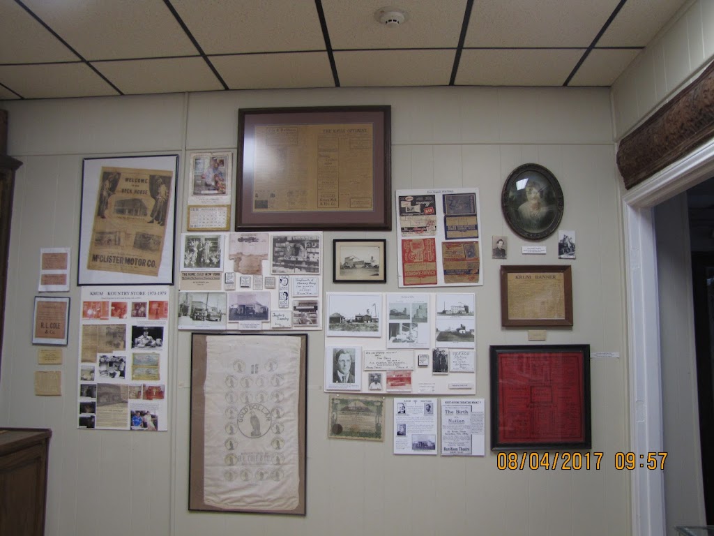 Krum Heritage Museum | 150 W McCart St, Krum, TX 76249, USA | Phone: (940) 368-0996