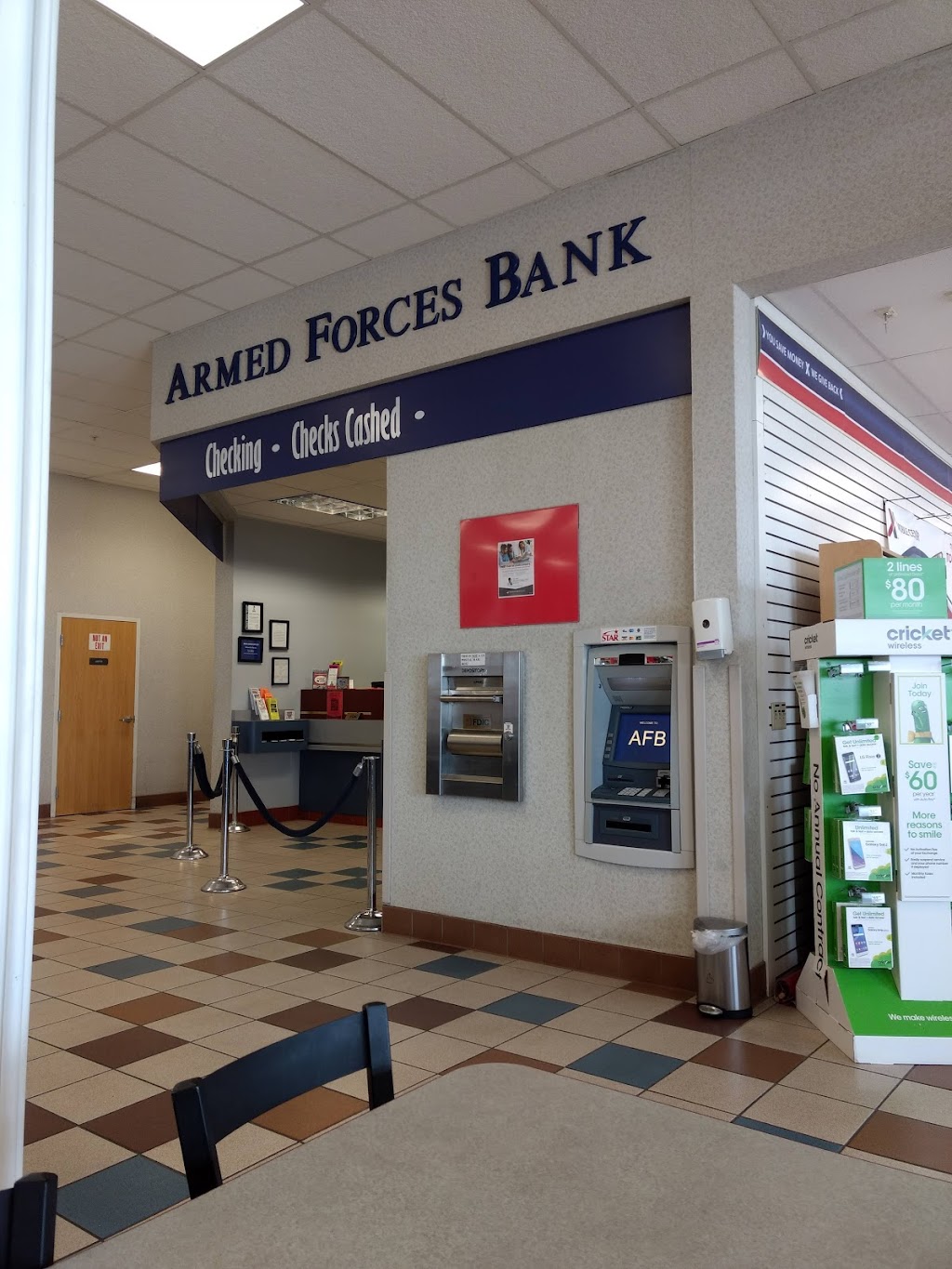 Armed Forces Bank | Biggs Mini Mall, 13471 Sergeant Major Blvd, Fort Bliss, TX 79916, USA | Phone: (915) 564-5932