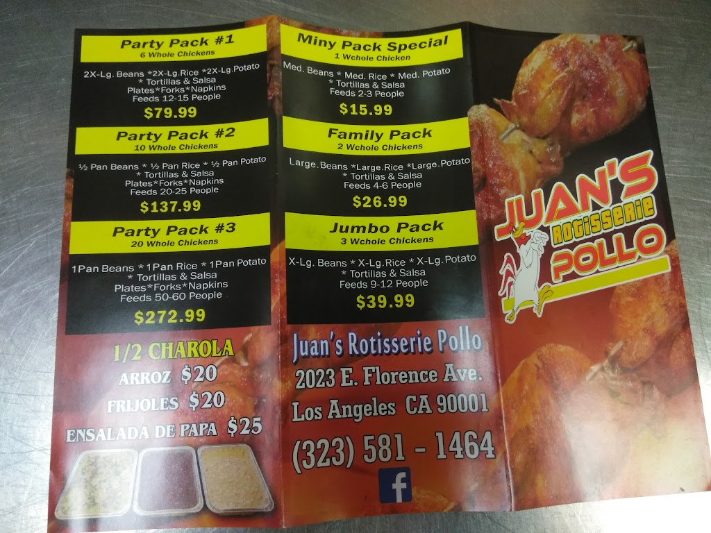 Juans Rotisserie Pollo | 2023 Florence Ave, Los Angeles, CA 90001, USA | Phone: (323) 581-1464