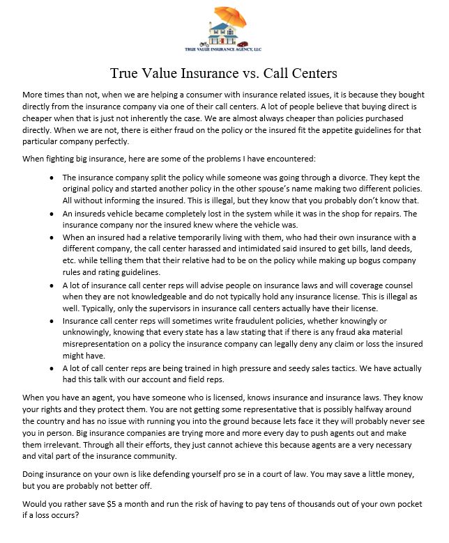 True Value Insurance Agency, LLC | 6368 E, US HWY 224, Craigville, IN 46731, USA | Phone: (260) 452-0192