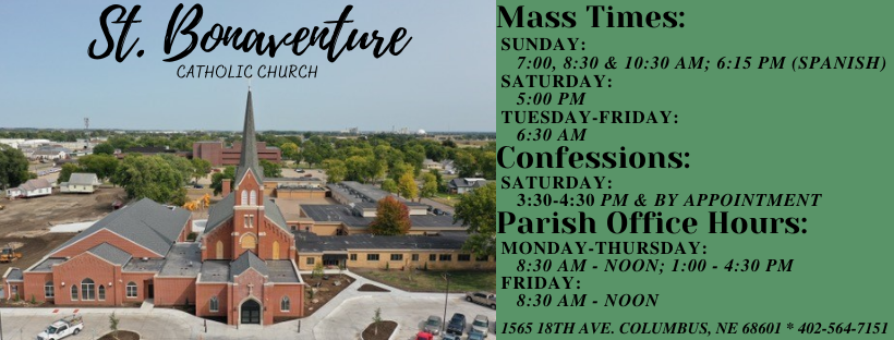 St. Bonaventure Catholic Church | 1565 18th Ave, Columbus, NE 68601, USA | Phone: (402) 564-7151