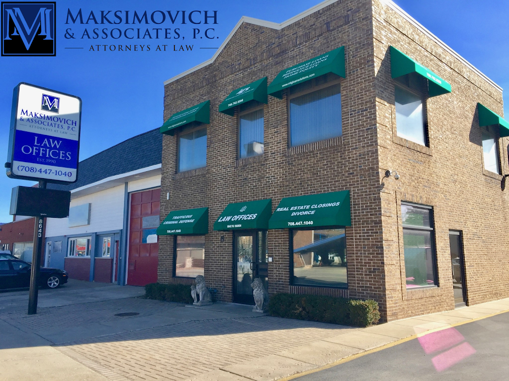 Maksimovich & Associates P.C. Attorneys at Law | 8643 Ogden Ave, Lyons, IL 60534, USA | Phone: (708) 447-1040
