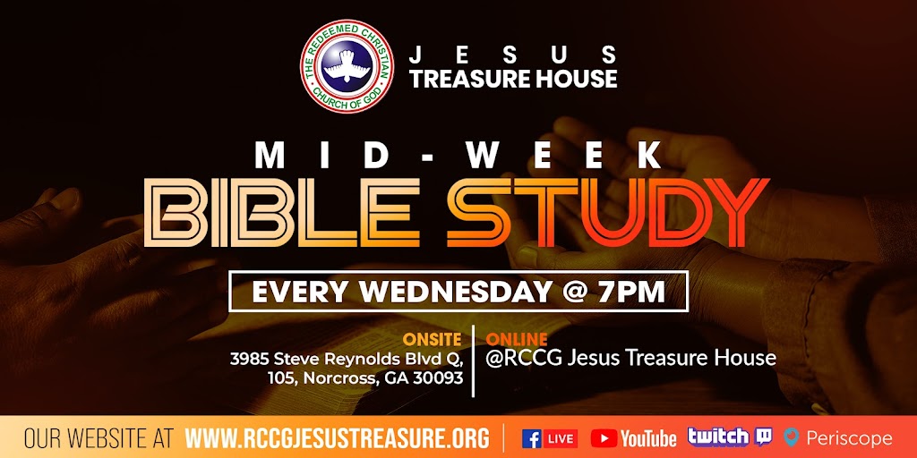 RCCG JESUS TREASURE HOUSE | 3985 Steve Reynolds Blvd Phase 2, Building Q, Suite 105, Norcross, GA 30093, USA | Phone: (678) 499-3791