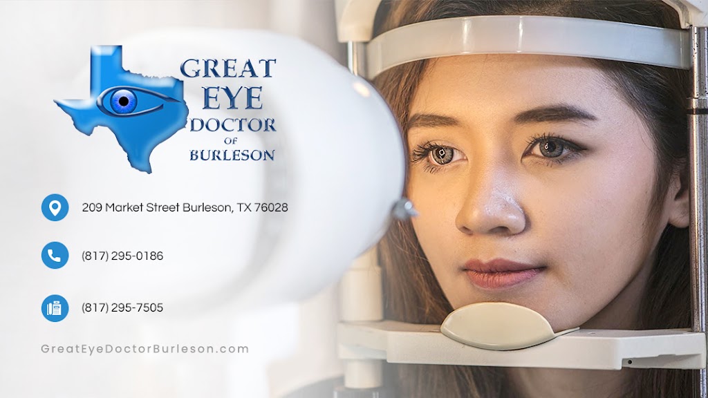 Great Eye Doctor of Burleson | 209 Market St, Burleson, TX 76028, USA | Phone: (817) 295-0186