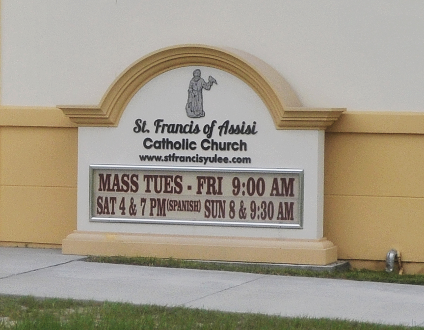 St. Francis of Assisi Catholic Mission | 86000 St Francis Way, Yulee, FL 32097, USA | Phone: (904) 849-1256