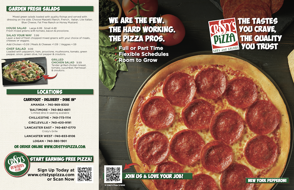 Cristys Pizza | 914 Pierce Ave, Lancaster, OH 43130, USA | Phone: (740) 653-8106