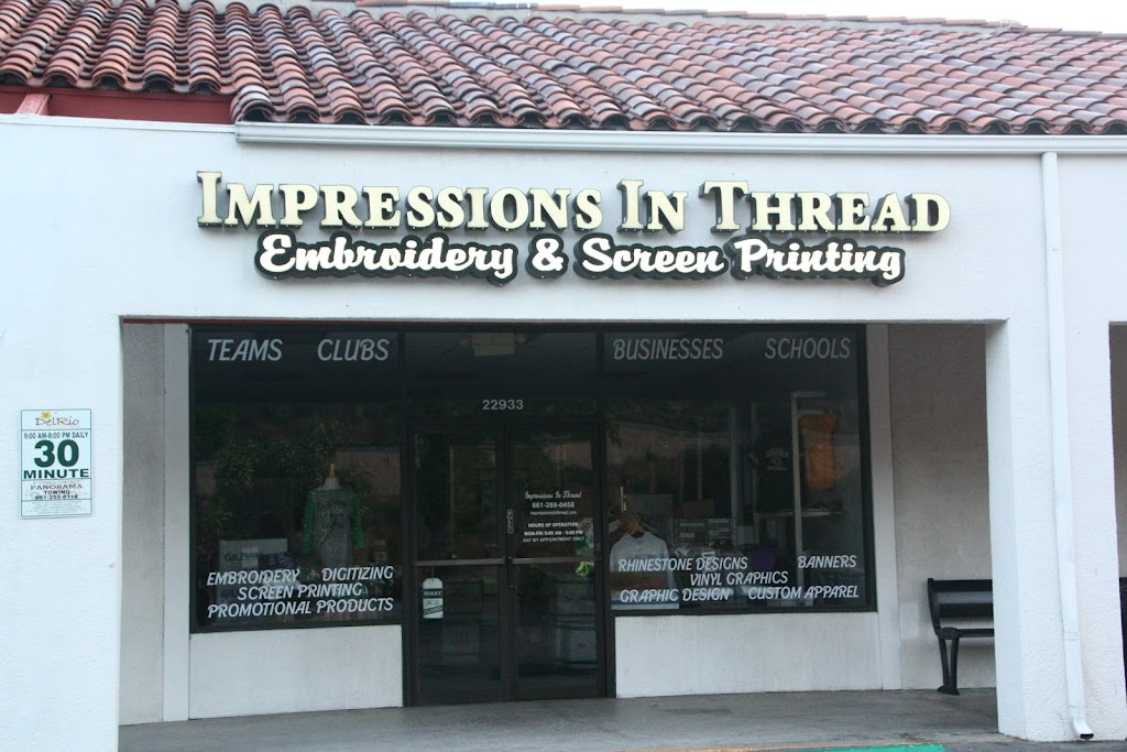 Impressions In Thread | 22933 Soledad Canyon Rd, Santa Clarita, CA 91350, USA | Phone: (661) 269-0458