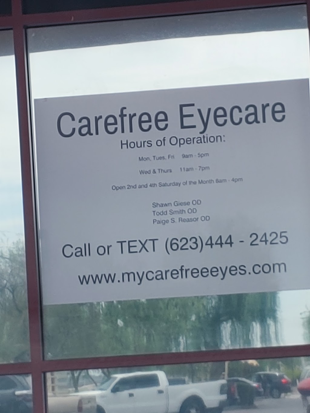 Carefree Eyecare | 3170 W Carefree Hwy, Phoenix, AZ 85086, USA | Phone: (623) 444-2425