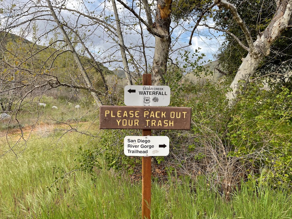 Cedar Creek Falls Trailhead | 15519 Thornbush Rd, Ramona, CA 92065, USA | Phone: (760) 788-0250