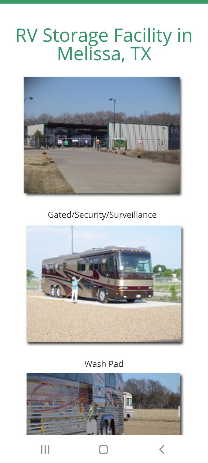 Class A motor coach storage | 6053 N McDonald St, Melissa, TX 75454, USA | Phone: (214) 544-8068