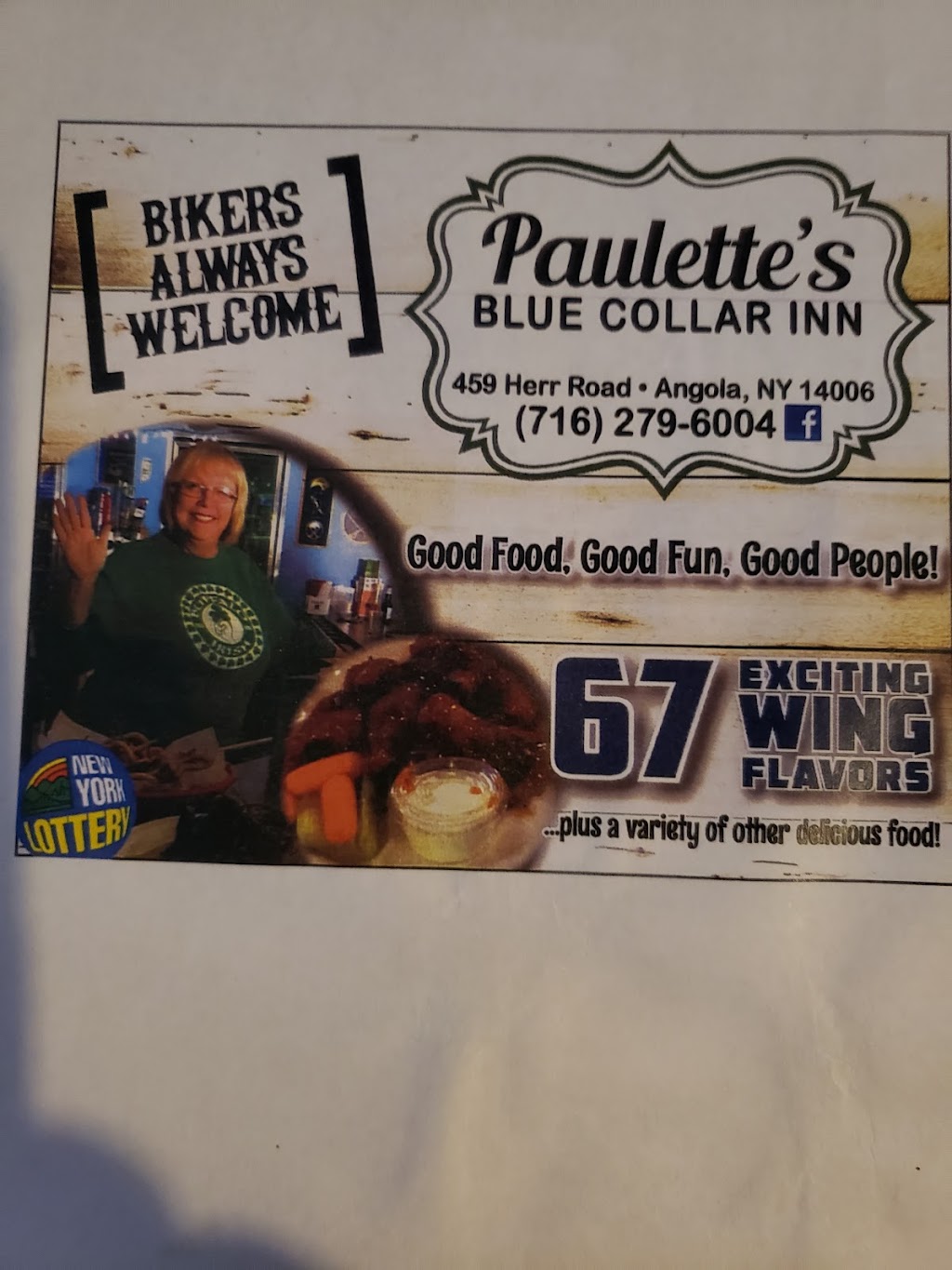 Paulettes Blue Collar Inn | 459 Herr Rd, Angola, NY 14006, USA | Phone: (716) 279-6004