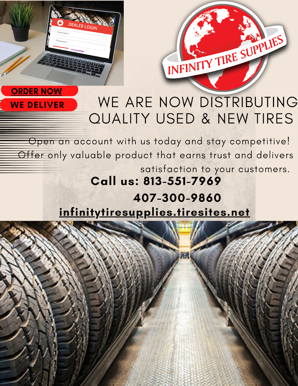 Infinity Tire Supplies | 2338 Old Combee Rd, Lakeland, FL 33805, USA | Phone: (813) 551-7969