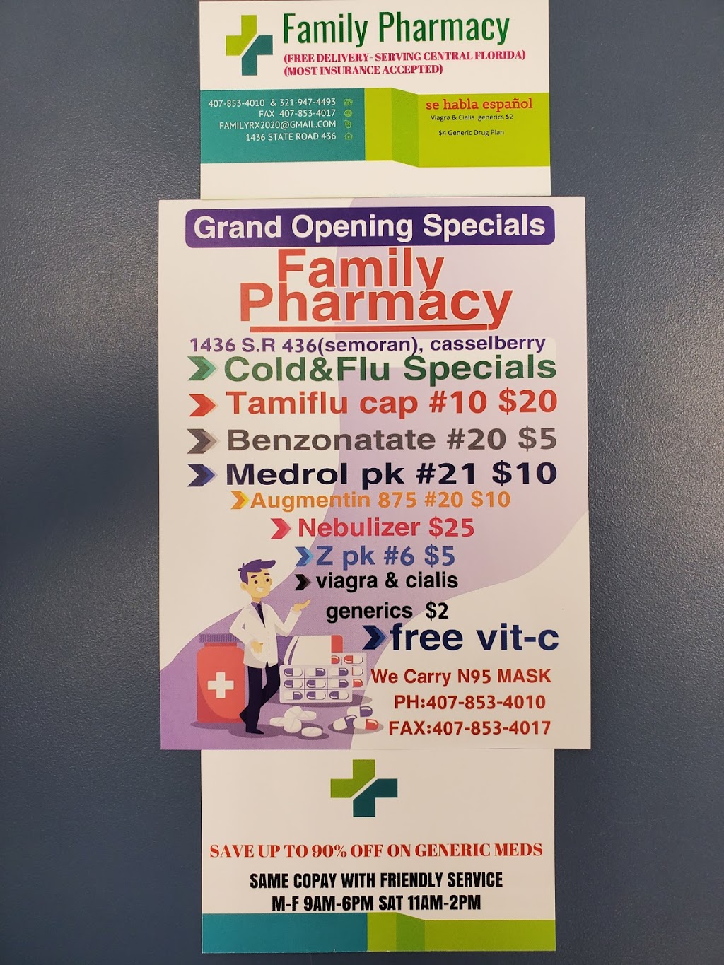 FAMILY PHARMACY LLC | 1436 FL-436 suite 1008, Casselberry, FL 32707, USA | Phone: (407) 853-4010