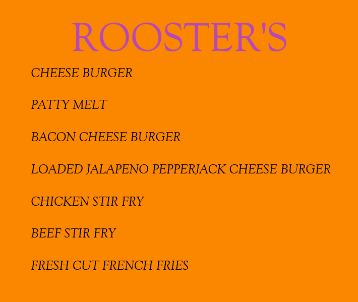 Roosters | 1461 W Main St, Pawhuska, OK 74056, USA | Phone: (918) 863-4641