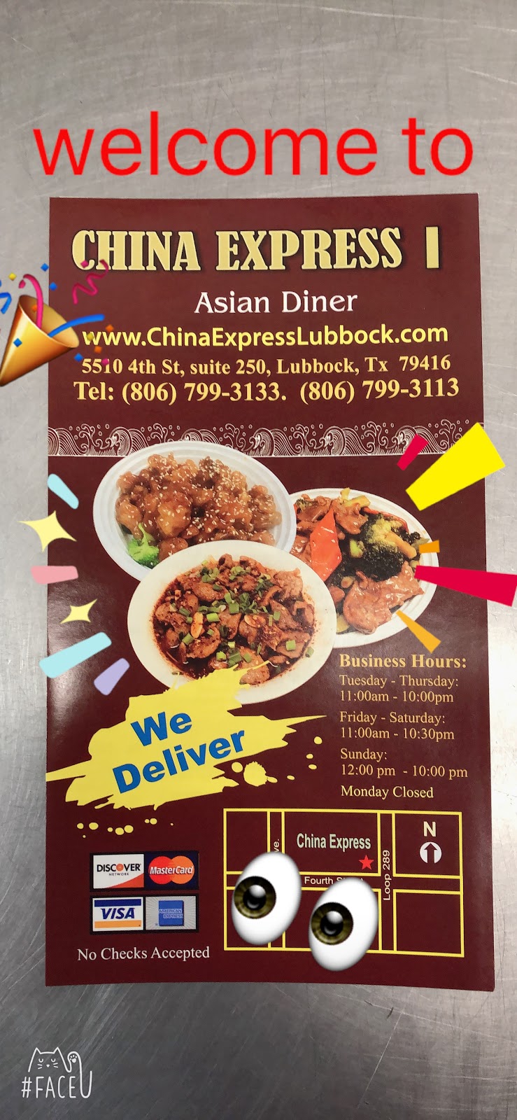 China Express I | 5510 4th St #250, Lubbock, TX 79416, USA | Phone: (806) 799-3113
