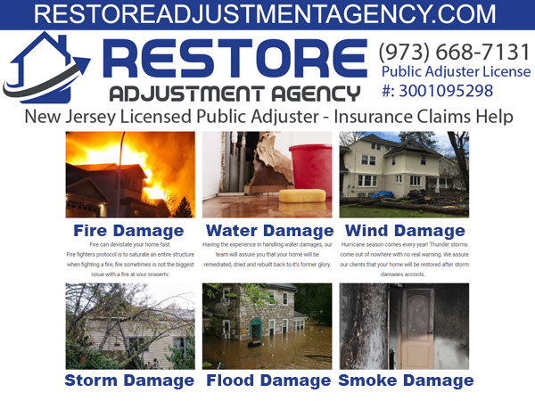 Restore Adjustment Agency | 57 Radtke Rd, Randolph, NJ 07869, USA | Phone: (973) 668-7131