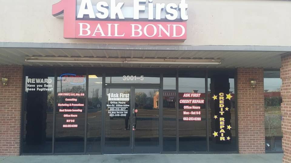 Ask First Bail Bond | 3001 Goodman Rd W #5, Horn Lake, MS 38637, USA | Phone: (662) 510-5217