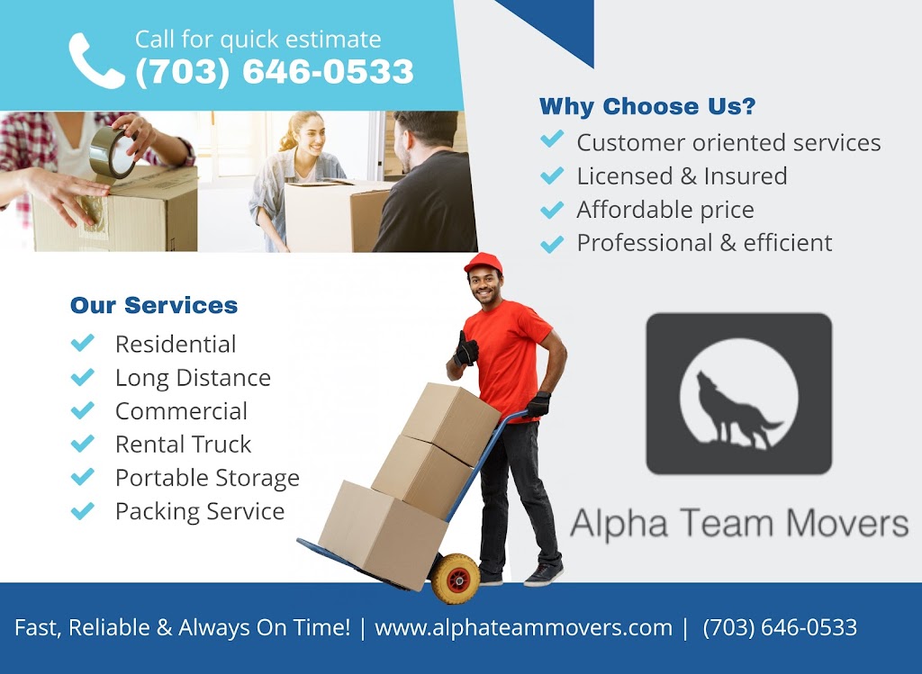 Alpha Team Movers | 6803 Darby Ln, Springfield, VA 22150 | Phone: (703) 646-0533