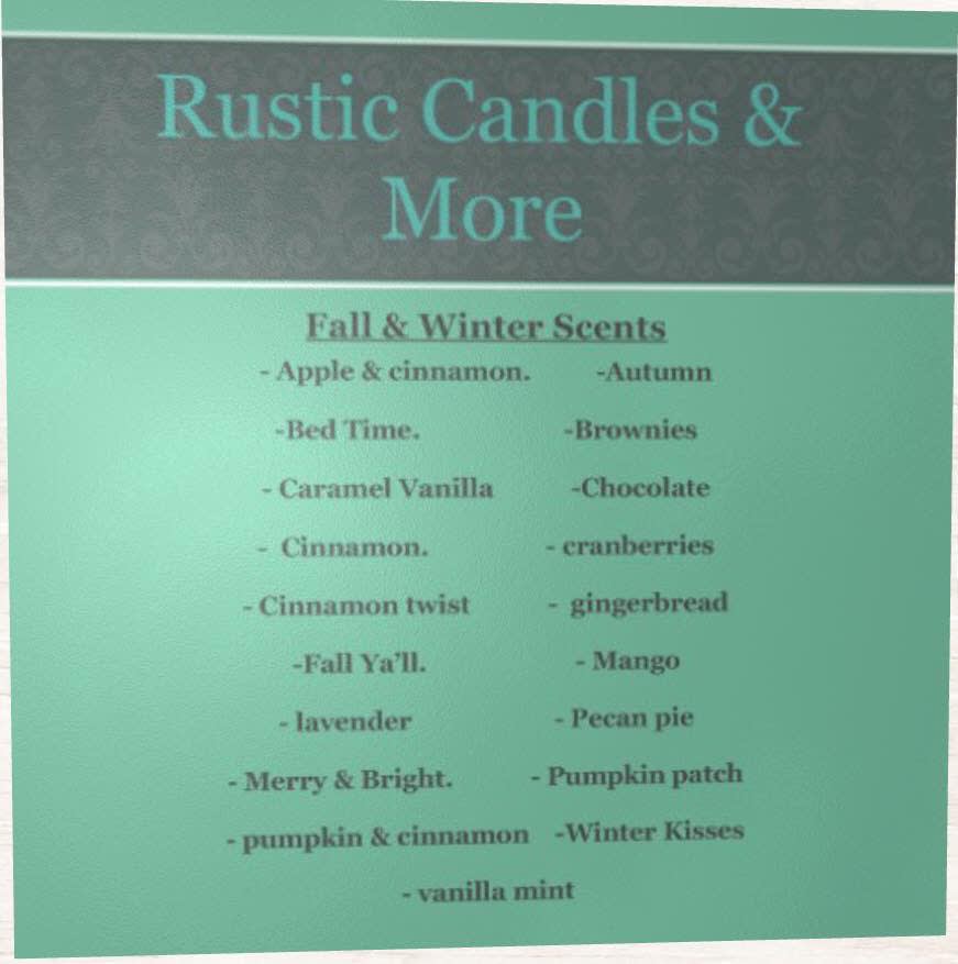 Rustic Candles | 105 E Hetherington St, Cutler, IL 62238, USA | Phone: (618) 301-0985