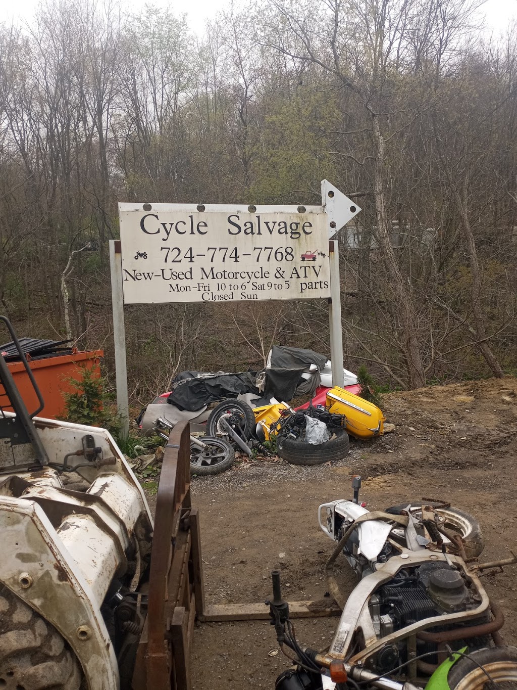 Cycle Salvage | 292 Bonzo Rd, Rochester, PA 15074, USA | Phone: (724) 774-7768
