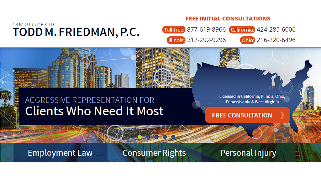 Law Offices of Todd M. Friedman, P.C. | 333 Skokie Blvd Ste 103, Northbrook, IL 60062, USA | Phone: (312) 292-9296