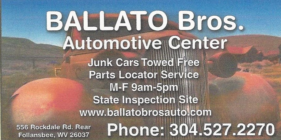 Ballato Bros Auto Center | 556 Rockdale Rd Rear, Follansbee, WV 26037, USA | Phone: (304) 527-2270