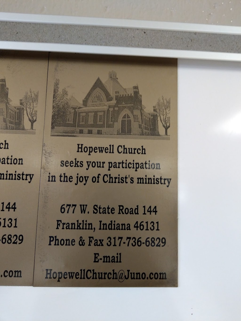 Hopewell Presbyterian Church | 677 IN-144, Franklin, IN 46131, USA | Phone: (317) 736-6829