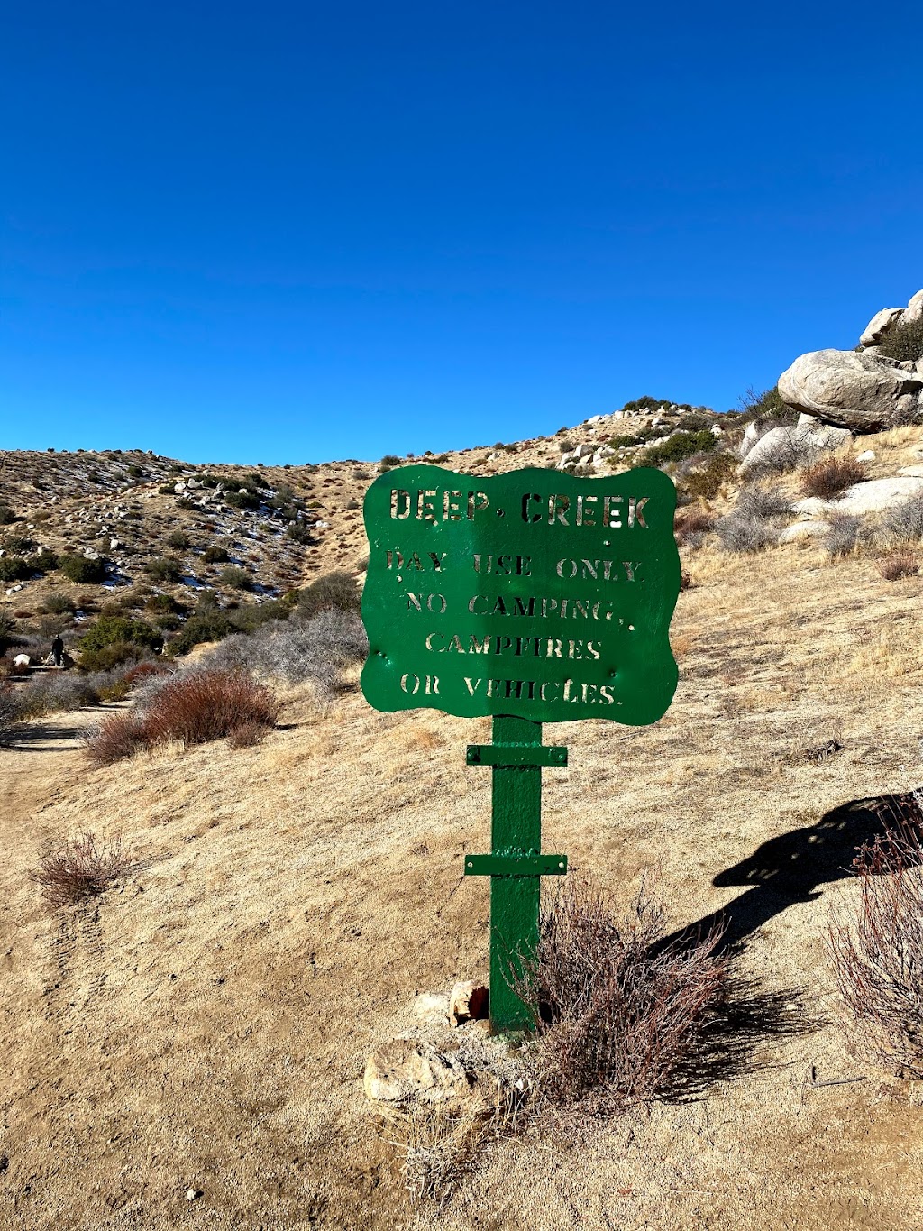 Deep Creek Hot Springs Trailhead & Campground | 5900 Bowen Ranch Rd, Apple Valley, CA 92308, USA | Phone: (760) 515-7525