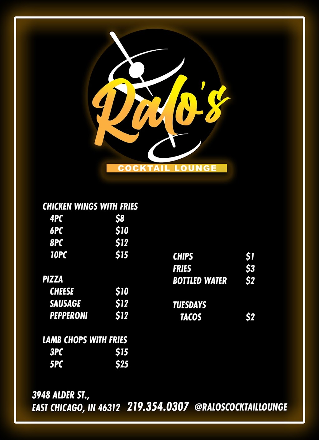 Ralos Cocktail Lounge | 3948 Alder St, East Chicago, IN 46312 | Phone: (219) 354-0307