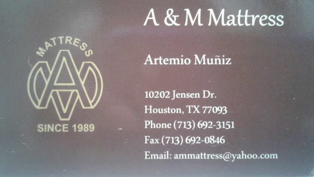 A & M Mattress Co | 10202 Jensen Dr, Houston, TX 77093, USA | Phone: (713) 692-3151