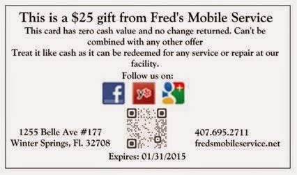 Freds Mobile Service | Casselberry, FL 32707, USA | Phone: (407) 695-2711