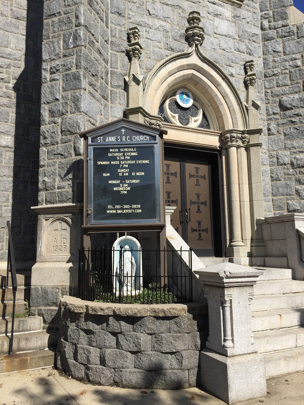 St Anne Roman Catholic Church | 3545 John F. Kennedy Blvd, Jersey City, NJ 07307, USA | Phone: (201) 360-0838