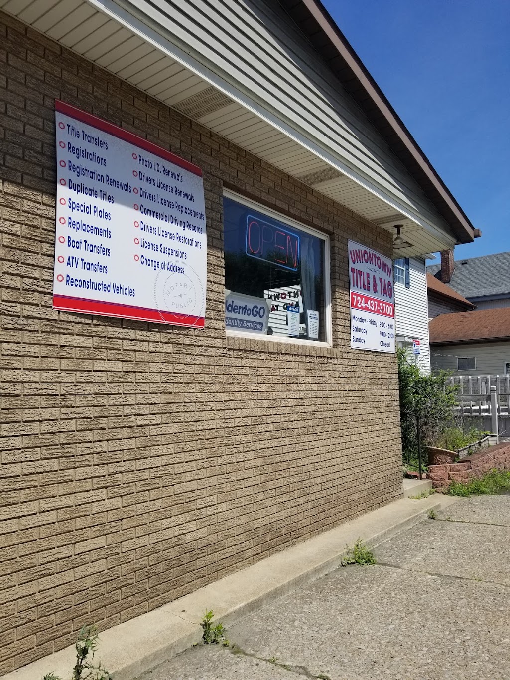 Uniontown Title and Tag | 114 Walnut Hill Rd, Uniontown, PA 15401, USA | Phone: (724) 437-3700