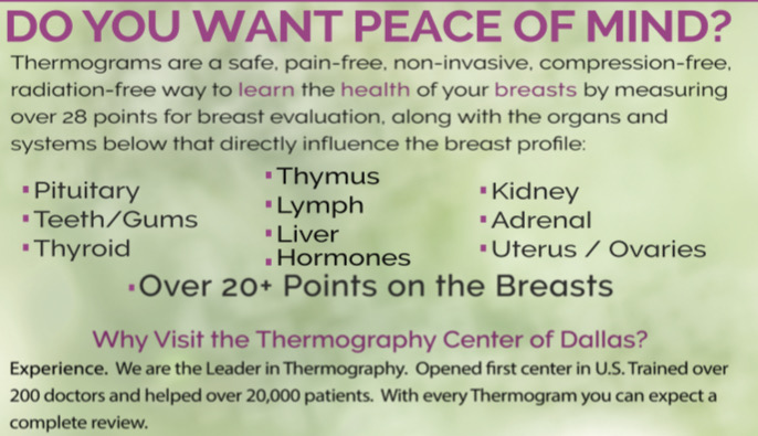 Thermography Center of Dallas | 5220 Spring Valley Rd #LL-40, Dallas, TX 75254, USA | Phone: (214) 352-8758