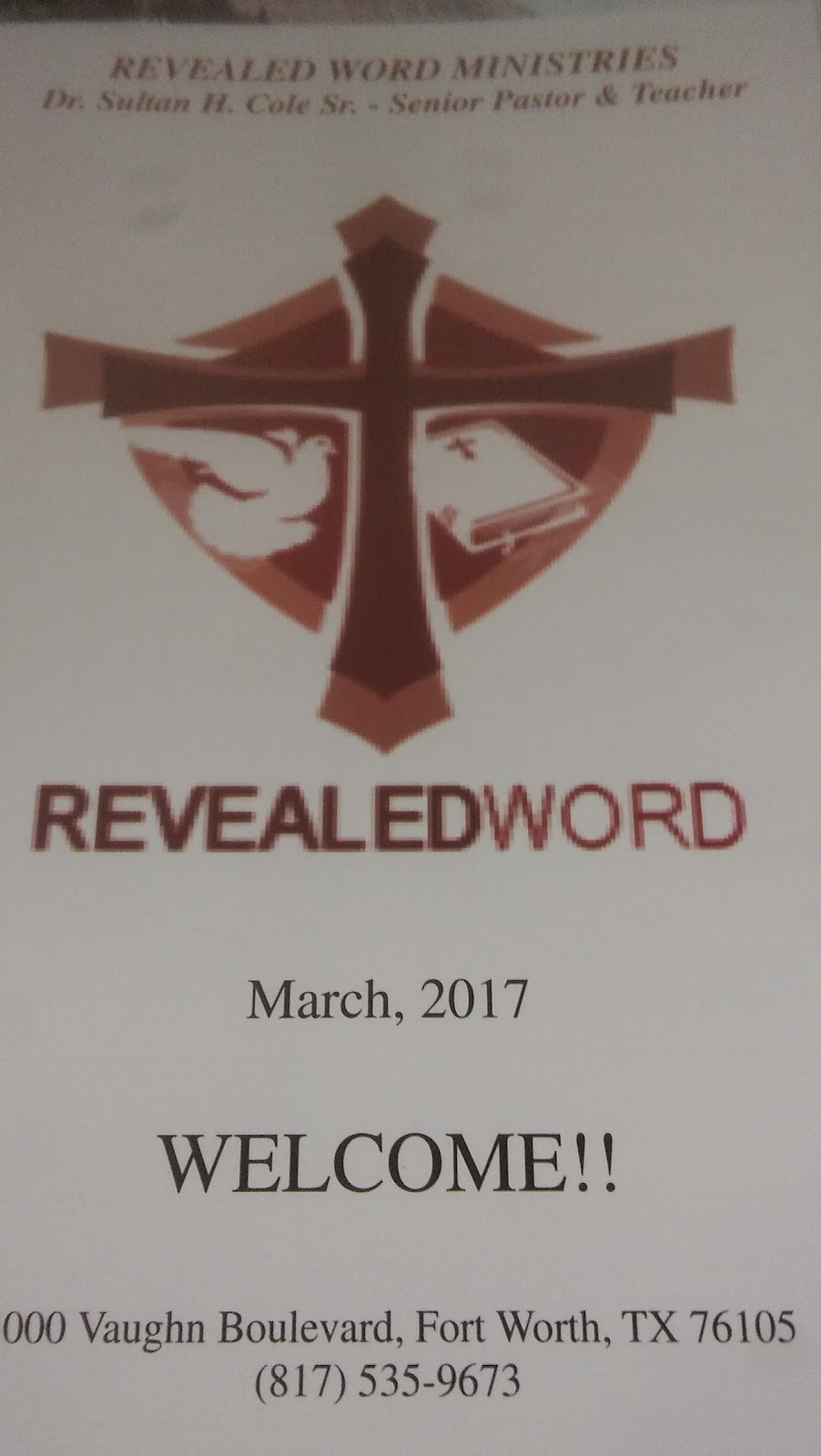 Reveal Word Ministries | 3000 Vaughn Blvd, Fort Worth, TX 76105, USA | Phone: (817) 535-9673