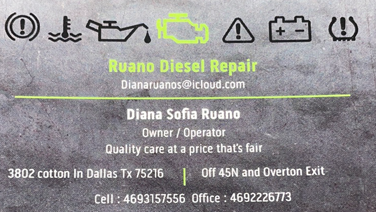 Ruano diesel repair | 3802 Cotton Ln, Dallas, TX 75216, USA | Phone: (469) 315-7556