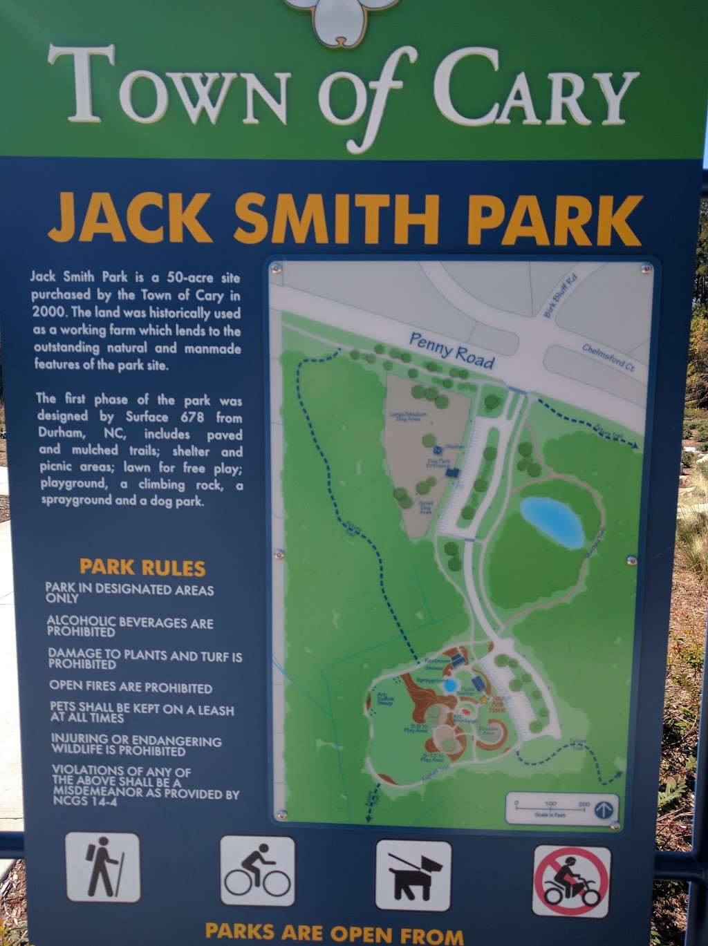 Jack Smith Park | 9725 Penny Rd, Raleigh, NC 27606 | Phone: (919) 469-4061