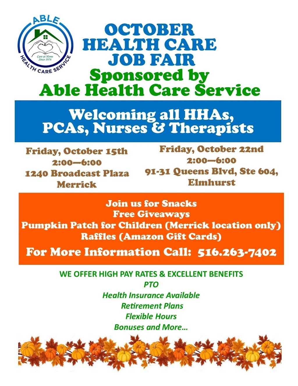 Able Health Care Service | 50 Clinton St #208, Hempstead, NY 11550, USA | Phone: (516) 933-7000