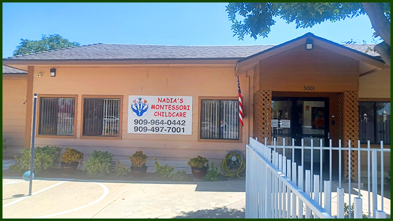 Nadia’s Montessori Childcare Chino | 5001 Riverside Dr, Chino, CA 91710, USA | Phone: (909) 964-0442