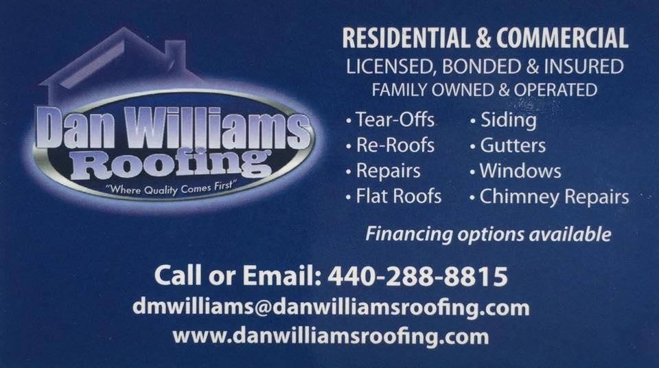 Dan Williams Roofing | 4606 Oak Point Rd, Lorain, OH 44053, USA | Phone: (440) 282-6006