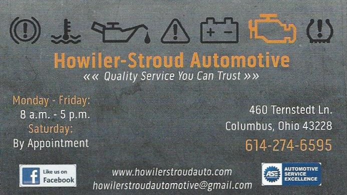 Howiler Stroud Automotive | 460 Ternstedt Ln, Columbus, OH 43228 | Phone: (614) 274-6595