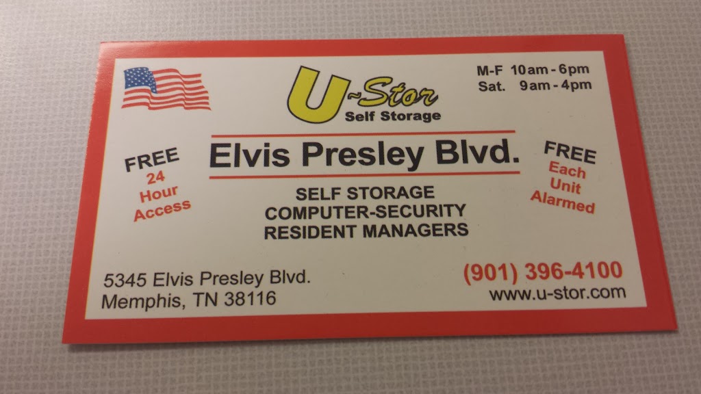 U-Stor Self Storage | 5345 Elvis Presley Blvd, Memphis, TN 38116, USA | Phone: (901) 396-4100