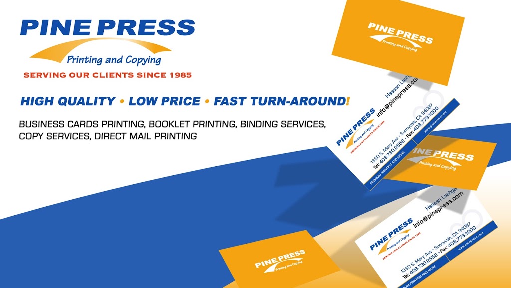 Pine Press Printing Binding and Copying | 1330 S Mary Ave, Sunnyvale, CA 94087, USA | Phone: (408) 730-2552