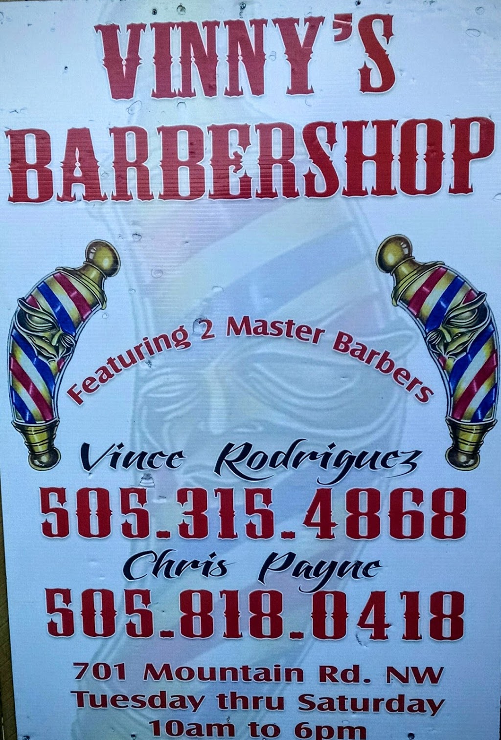 Vinnys Barber Shop | 701 Mountain Rd NW, Albuquerque, NM 87102, USA | Phone: (505) 315-4868